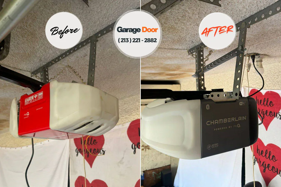 Before and after: garage door repair South Amboy, NJ